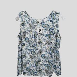 Talbots women's sleeveless fly away back top small medium